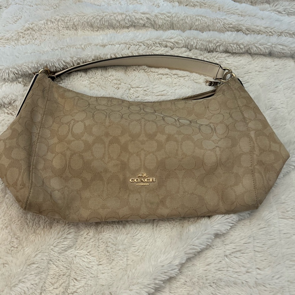 Coach Tan Hobo Bag with Slouchy Elegance